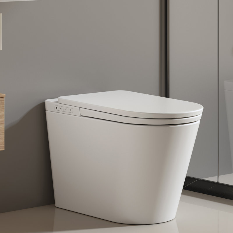 Elongated Smart Toilet 1.34 GPF In White Seat With Auto Open/Close, Auto Flush And Heated Seat