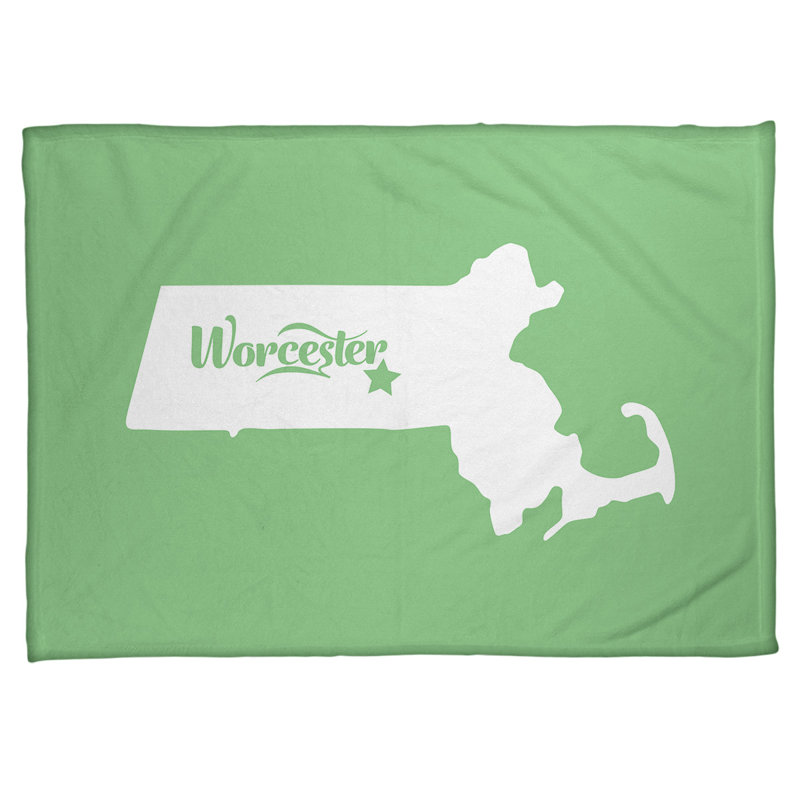 Jeté polaire worcester massachusetts, l 62,5 po x L 82,5 po, Vert