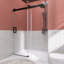 Porte de douche coulissante sans cadre avec verre trempé l 72 po x H 76 po-98173220