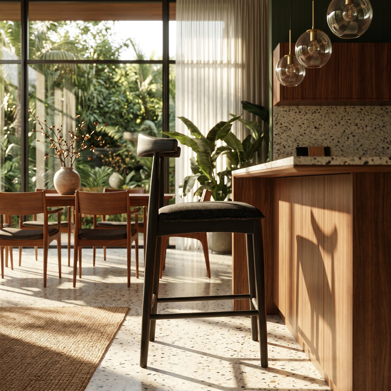 Ensemble de 2 tabourets de comptoir Christopher Knight Home® l 21,5 po x P 21,5 po x H 37,5 po, Gray Seat/ Natural Frame