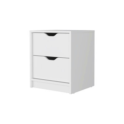 Table de chevet 2 en noir pour la chambre à coucher - option de rangement pratique