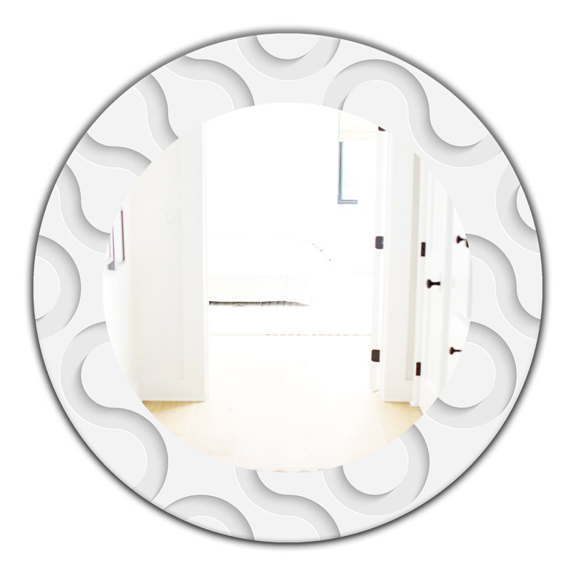 Miroir mural 15 mid-century scandinave, H 23,6 po x l 23,6 po