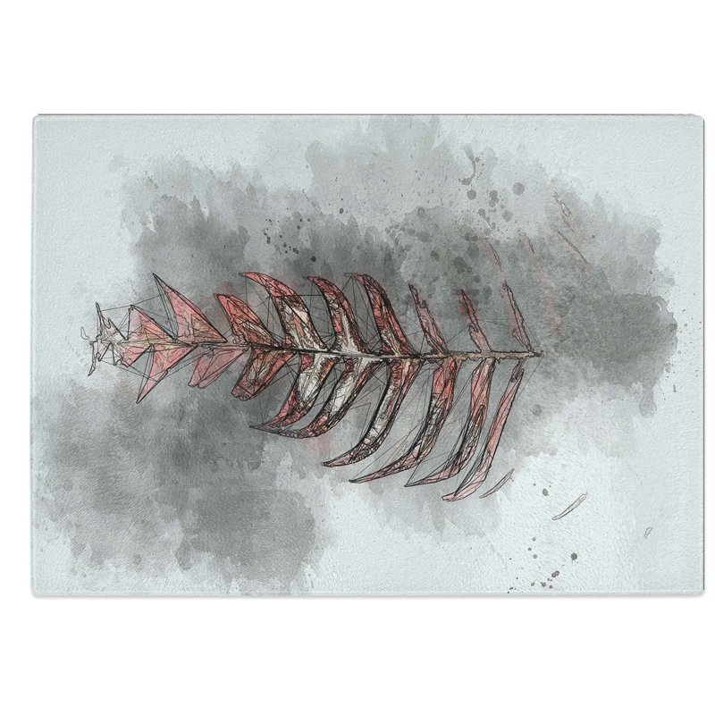 Glass Leaf in The Light in Abstract Chopping Board, 39 cm W x 28.5 cm L