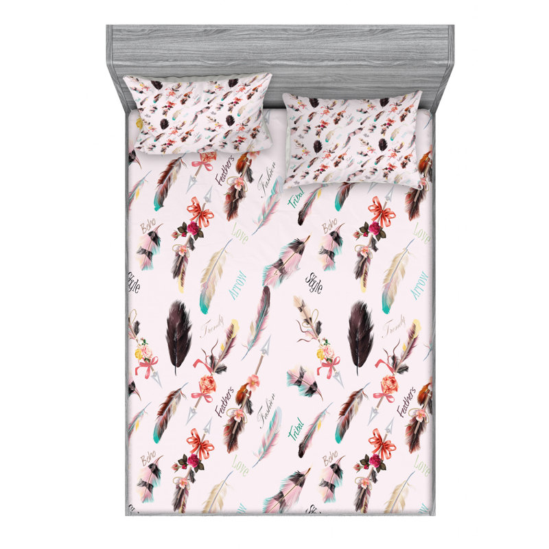 Ensemble de draps à imprimé animal, Ensemble de drap pour grand lit avec drap-housse