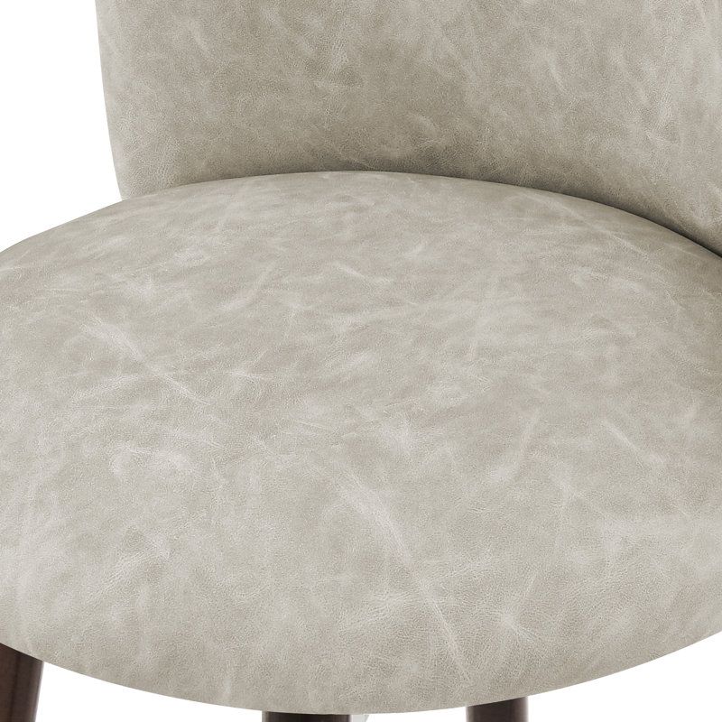  Tabouret de comptoir pivotant de 26 po Patrick,  Siège gris / base brun foncé