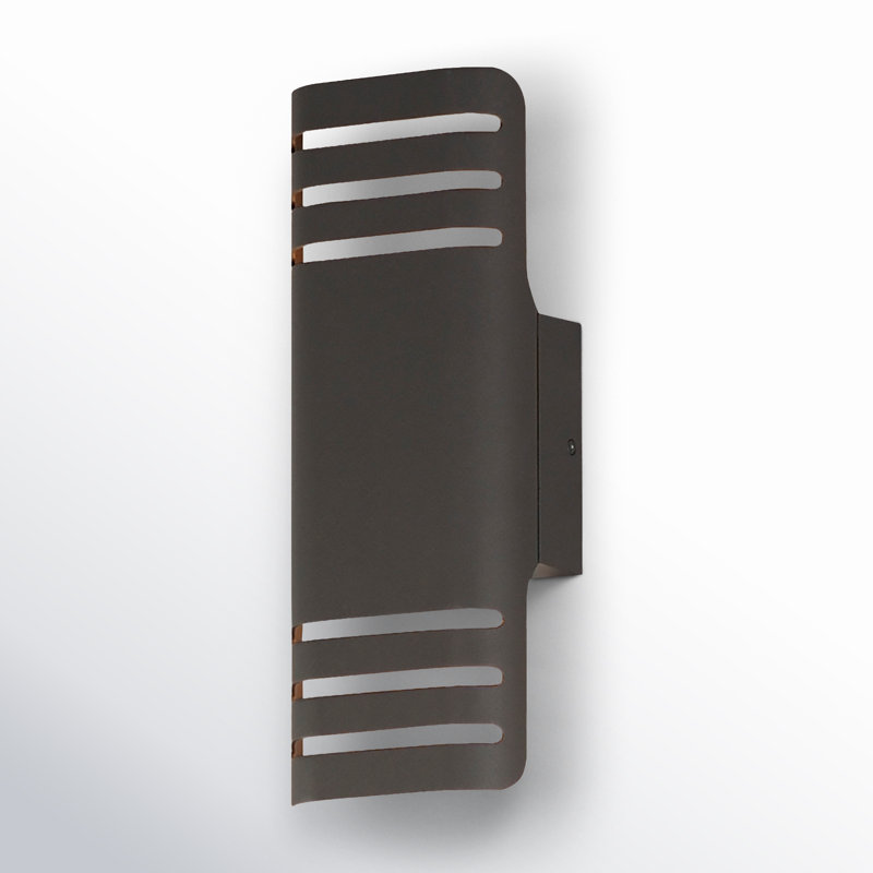 Mirha Aluminum LED Wall Light, 13.25" H x 5" W x 3.25" D, 8, Architectural Bronze