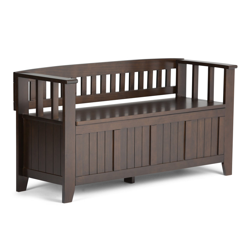 Acadian 48"W Solid Wood Transitional Storage Bench with Lift-Up Lid and Spacious Storage, 22.5" H x 48" W x 17" D