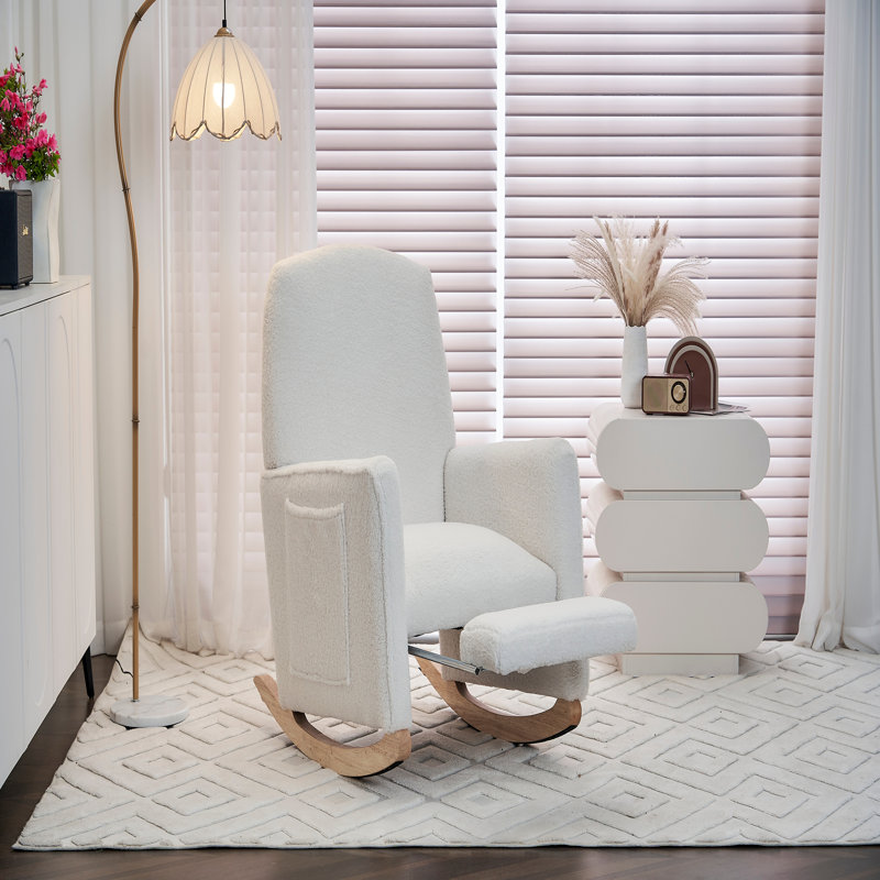 Chaise berçante Teddy, Ivoire ivoire