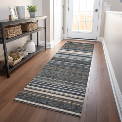 Chayden Washable Striped Indoor / Outdoor Rug