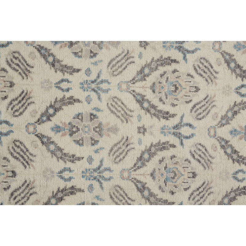 Beall Wool Oriental Area Rug in Ivory, Rectangle 7'9" x 9'9"