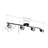 33.22'' 4 -Light Linear Track Kit Bulb Replaceable LED Ceiling Spotlight with 4 8W GU10 Bulbs 3000K-130523580