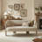 Upholstered Barrel Backrest Loveseat Sofa-734679165