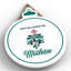 Xmas Meet Me Under the Mistletoe Wooden Bauble Plaque