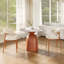 5 - Piece Kitchen Dining Table Set Farmhouse Round Pedestal (1 Table 4 Chairs)-1213789745-1213789750
