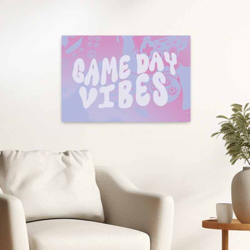 «Game Day Vibes», art contemporain abstrait, H 24 po x l 16 po