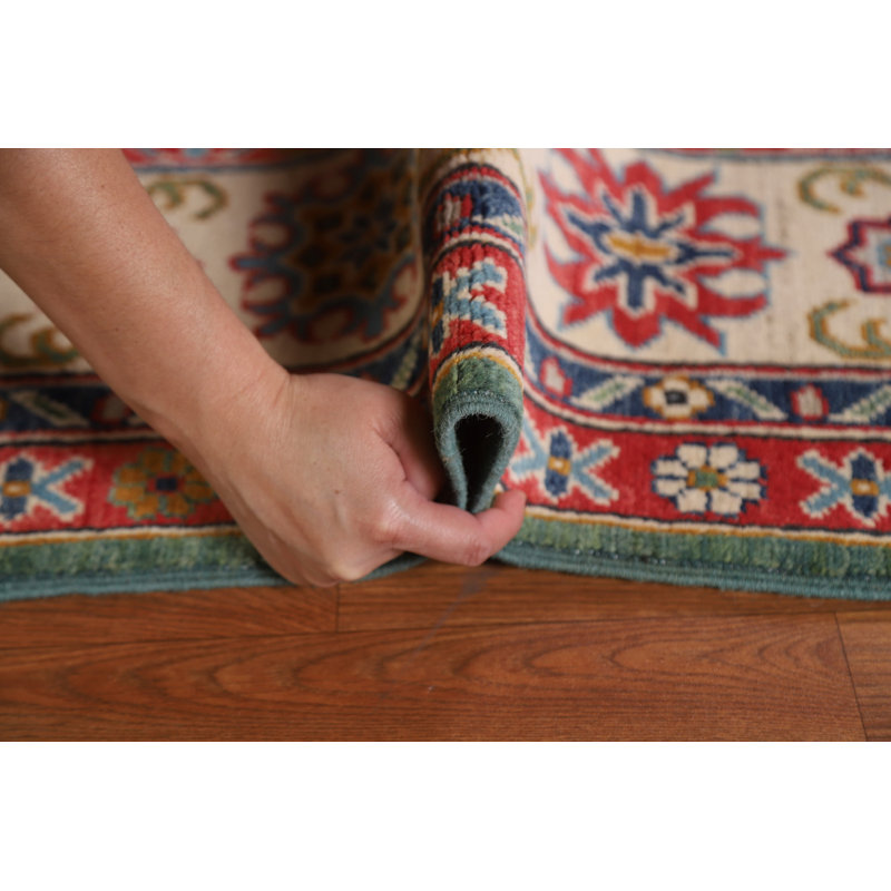 Tapis vert Kazak vert 7 x 10