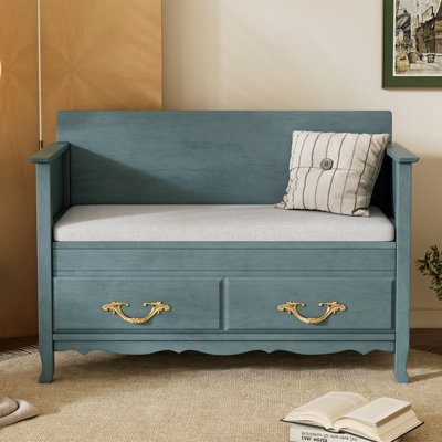 Upholstered Flip Top Storage Bench