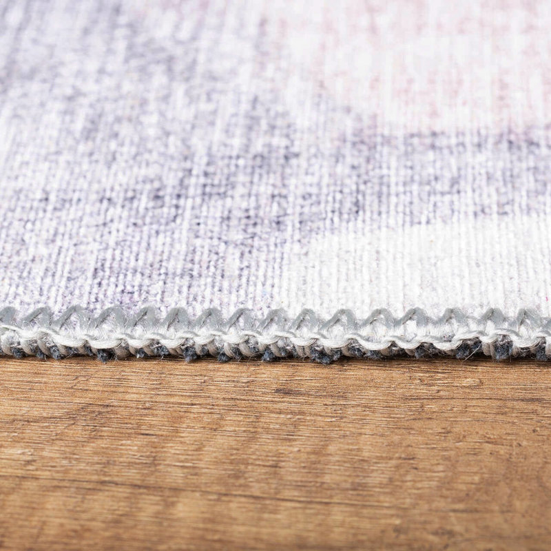 Tapis lavable en machine Premium, 4,6 x 6,2 pieds, 100% polyester, 1850 g / m² | Hauteur des poils: 0,2 po | Poly-coton écologique recyclé | Parfait pour le salon, la chambre à coucher et les endroits très passants