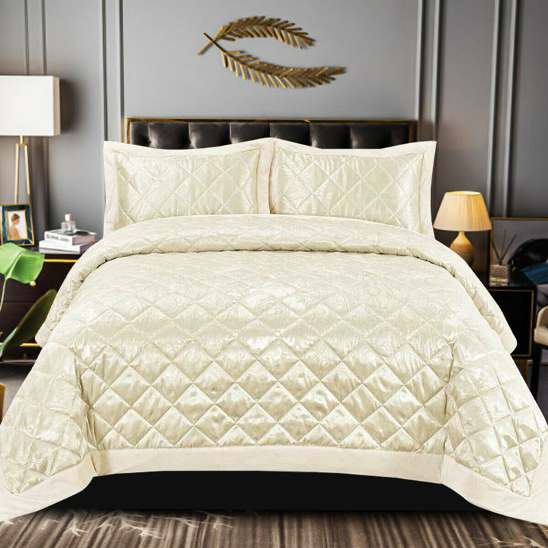 No Pattern Bedspread, Beige, 250 x 250 cm
