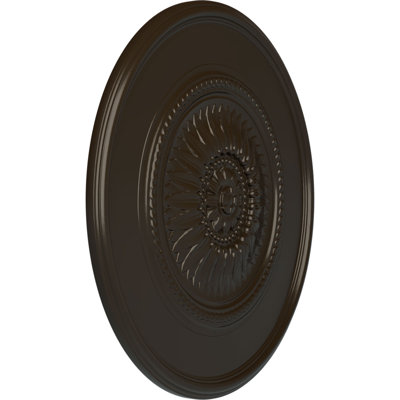 Médaillon de plafond Endurathane Wigan, DO 29 3/4 po x P 1 1/2 po, finition de foyer en pierre peinte à la main