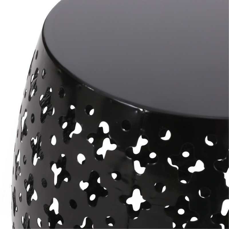 Metal End Table -Large, Black