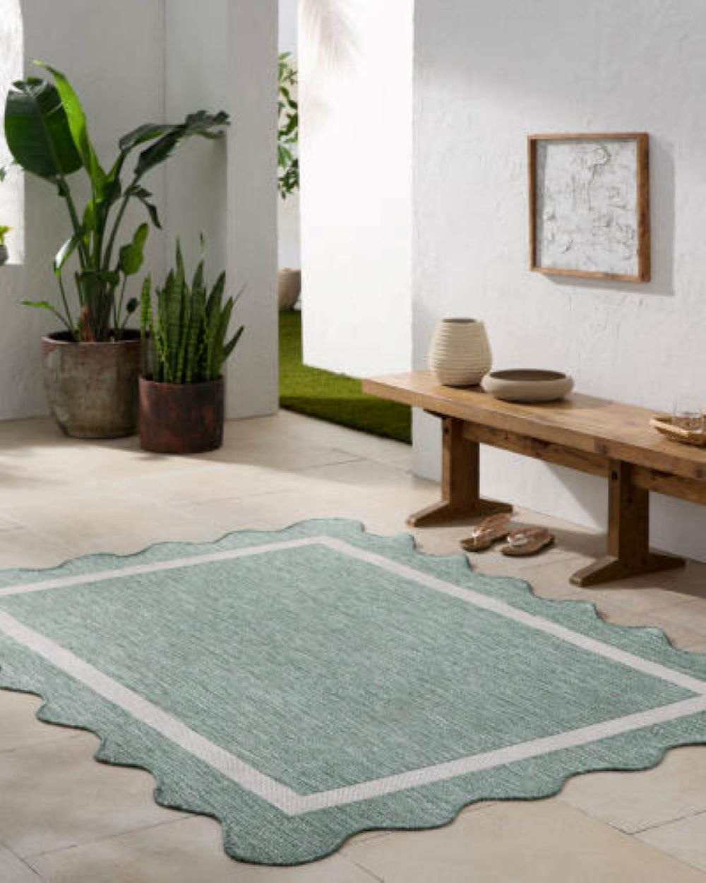 Skiles Flatweave Outdoor Rug, Rectangle 9'2.2" x 12'0.1"