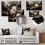 Décoration murale en marbre doré et noir captivant II-109053431