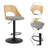 Hittel Swivel Upholstered Adjustable Height Counter Stool with Metal Frame-99418679