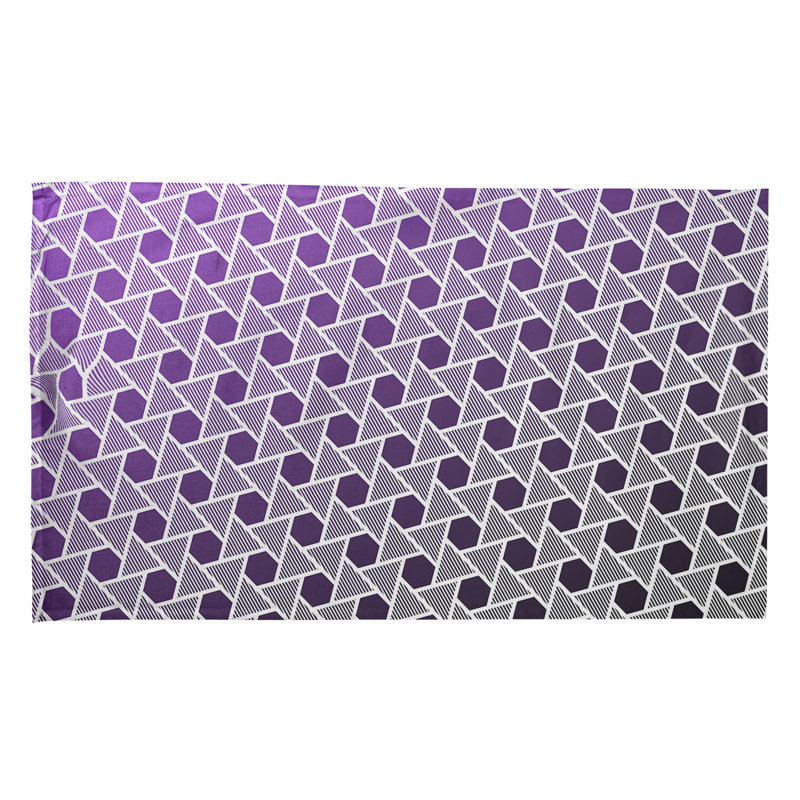 Tea Towel Kitchen Towel, Black/Purple, Cotton Twill