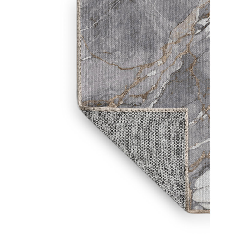 Machine Washable Beige Area Rug, Runner 2' x 5'
