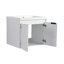 Meuble-lavabo de 60 po avec lavabo en résine, portes à fermeture douce et armoire à 1 côté, montage flottant, contreplaqué (emballage KD) - 24 po x 2 + 12 po