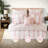 Pink Bedding Sets, Twin/Twin XL Microfiber Comforter Set, Modern Ruffles Home
