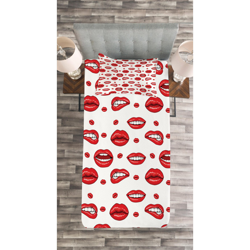 Modern & Contemporary Polyester Coverlet, Twin Coverlet + 1 Sham