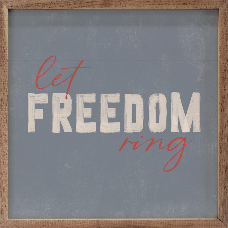 Let Freedom Ring Blue, 8" H x 8" W