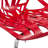 Red Color Side Chair with Chromed Legs