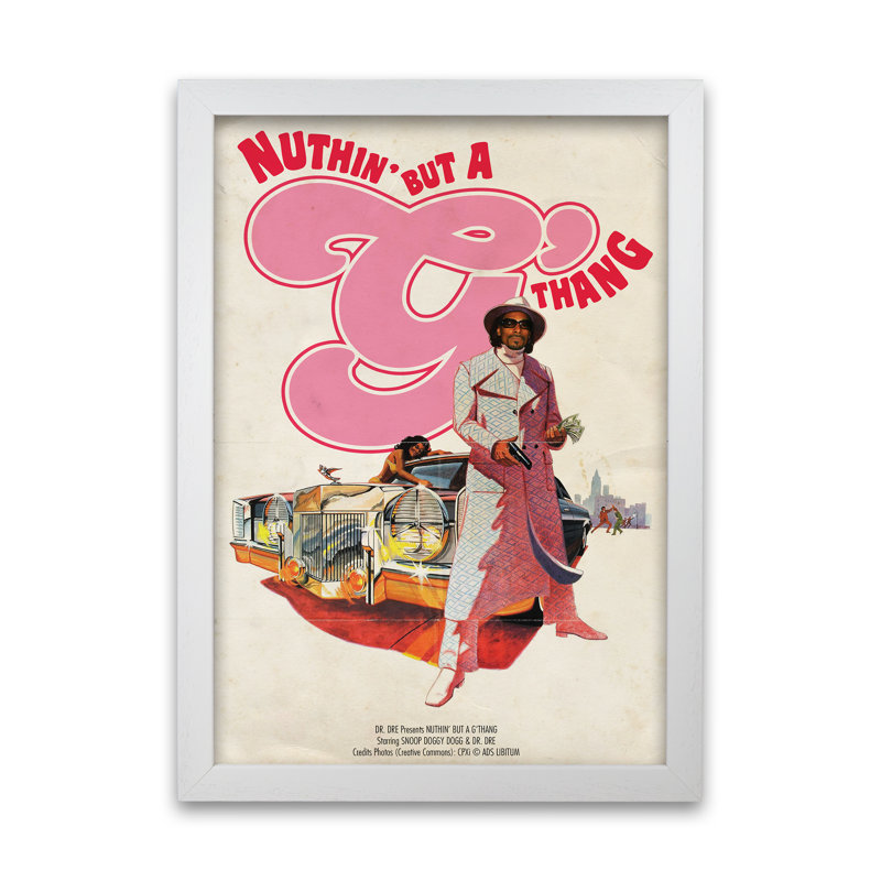 Nuthin But A G Thang by David Redon - Print, White Grain, 42 cm H x 29.7 cm W x 5 cm D