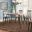 Sanchez Oak Metal Base Dining Table