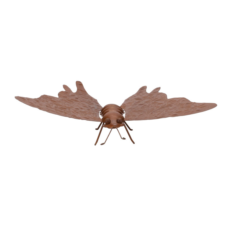 Décoration de jardin papillon en métal bronze L 12,5 po