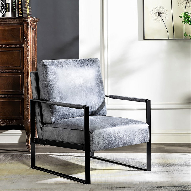 Fauteuil d'appoint classique Mid Century, Gris