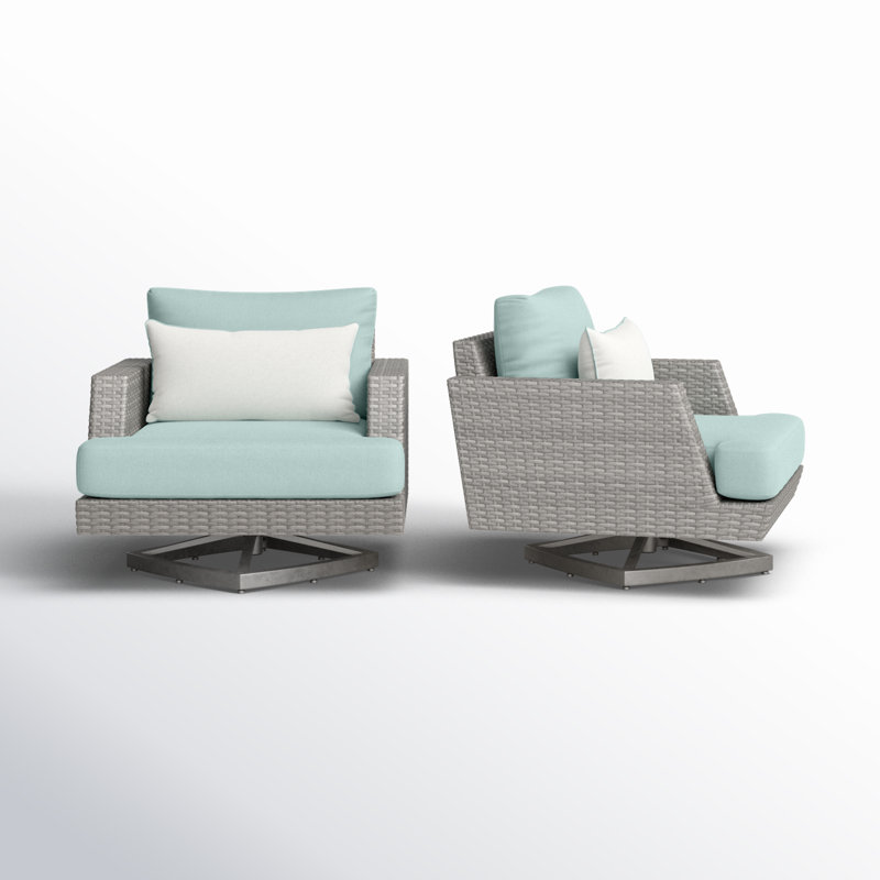 Chaises longues pivotantes en aluminium Ehrenfried, Toile spa Sunbrella®