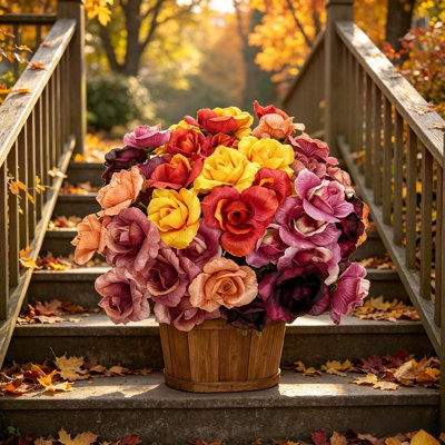 Bouquet de roses artificielles 5 têtes