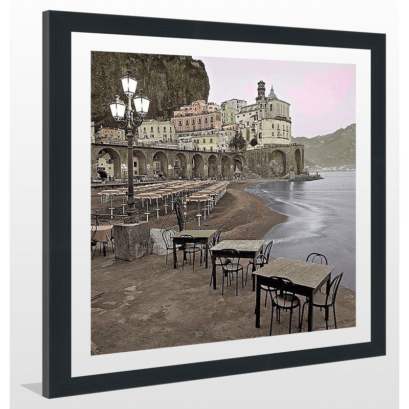 « atrani caffe v » par alan blaustein,, reproduction de photo encadrée, H 27,5 po x l 27,5 po x P 0,75 po