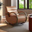 Chaise berçante moderne en bois massif rembourré-105838927