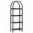 70.86" Tall 4-Tier Black Industrial Arched Open Bookshelf Storage Rack For Office, Bedroom, Kitchen