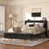 2 Pieces Bedroom Set Bed Frame With Ottoman Storage, Upholstered Platform Bed Frame And Ottoman Set
