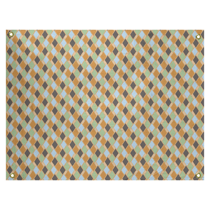 Tapisserie elizabeth rétro en losanges rétro katelyn Avicia, H 27,5 po x l 37,5 po, Intérieur / extérieur