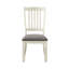 De 2 chaises de salle à manger décontractées, structure en bois gris antique, siège en tissu texturé, revêtement latéral de 40 po de hauteur et 2 pièces, 19,5 po x 19 po x 40 po-1934689804