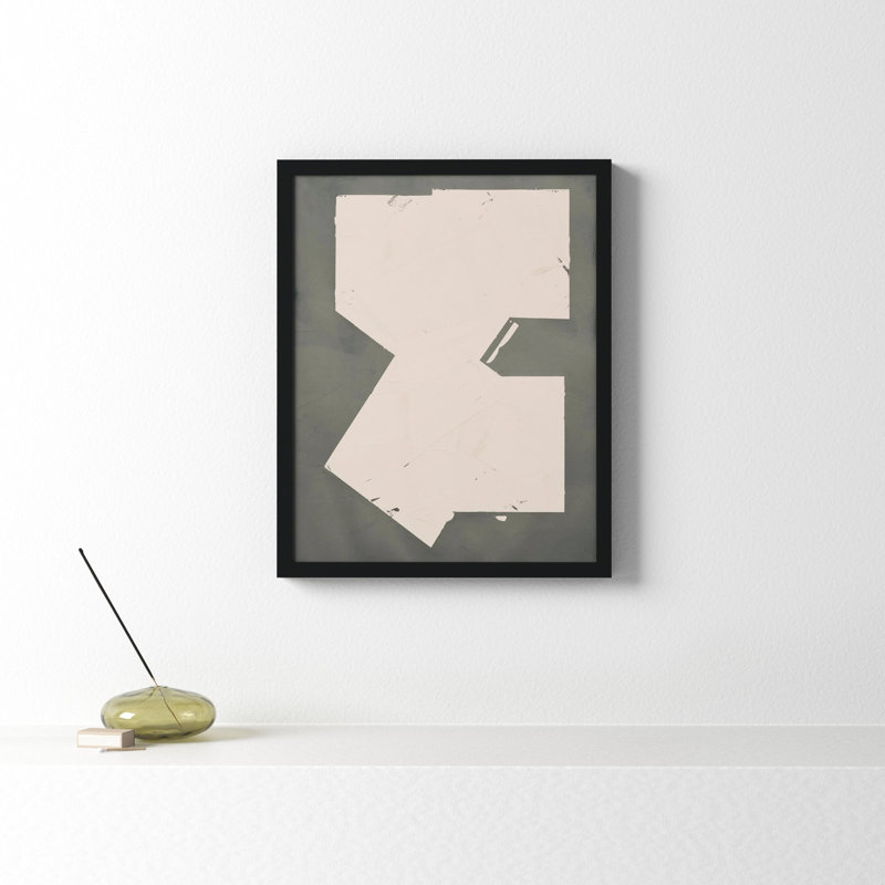 Equipoise In Greige III by Ivo Stoyanov, 16" W x 20" H, Black