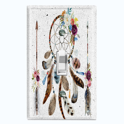Patterned 1 - Gang Toggle Light Switch Standard Wall Plate