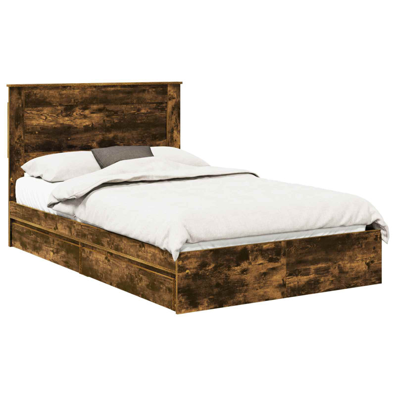 Bed, Smoked Oak, Double (4'6)